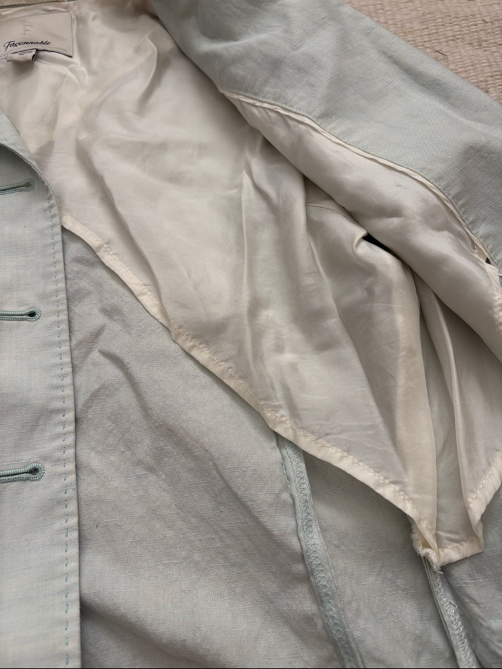 Faconnable Linen Structured Blazer - Picture 6 of 8